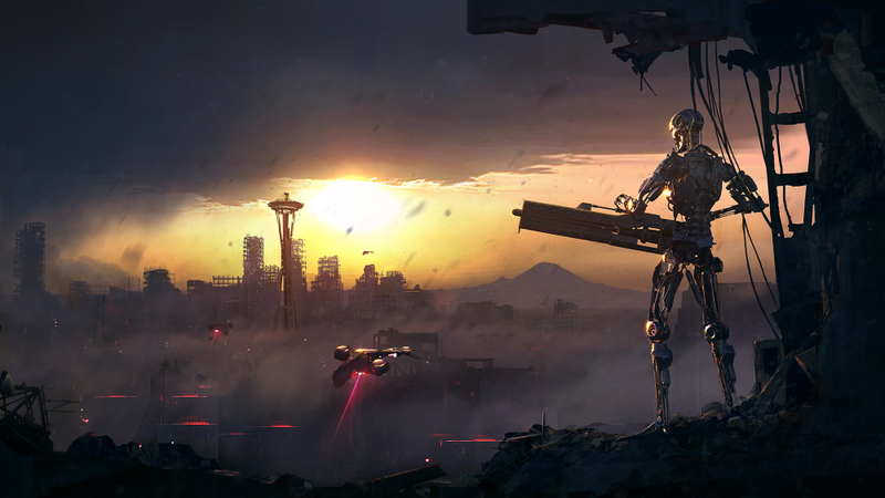 Illustration for article titled Brand New Terminator Concept Art Shows How Skynet Will Destroy Your City